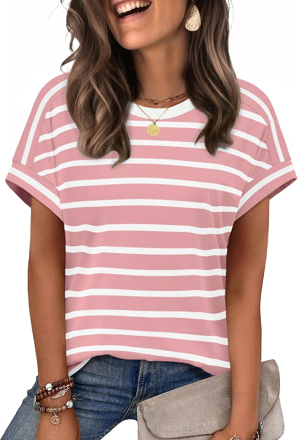 Marisol Women's Round Neckline Top – Cap Sleeves, Comfortable Fit & Flexible Fabric