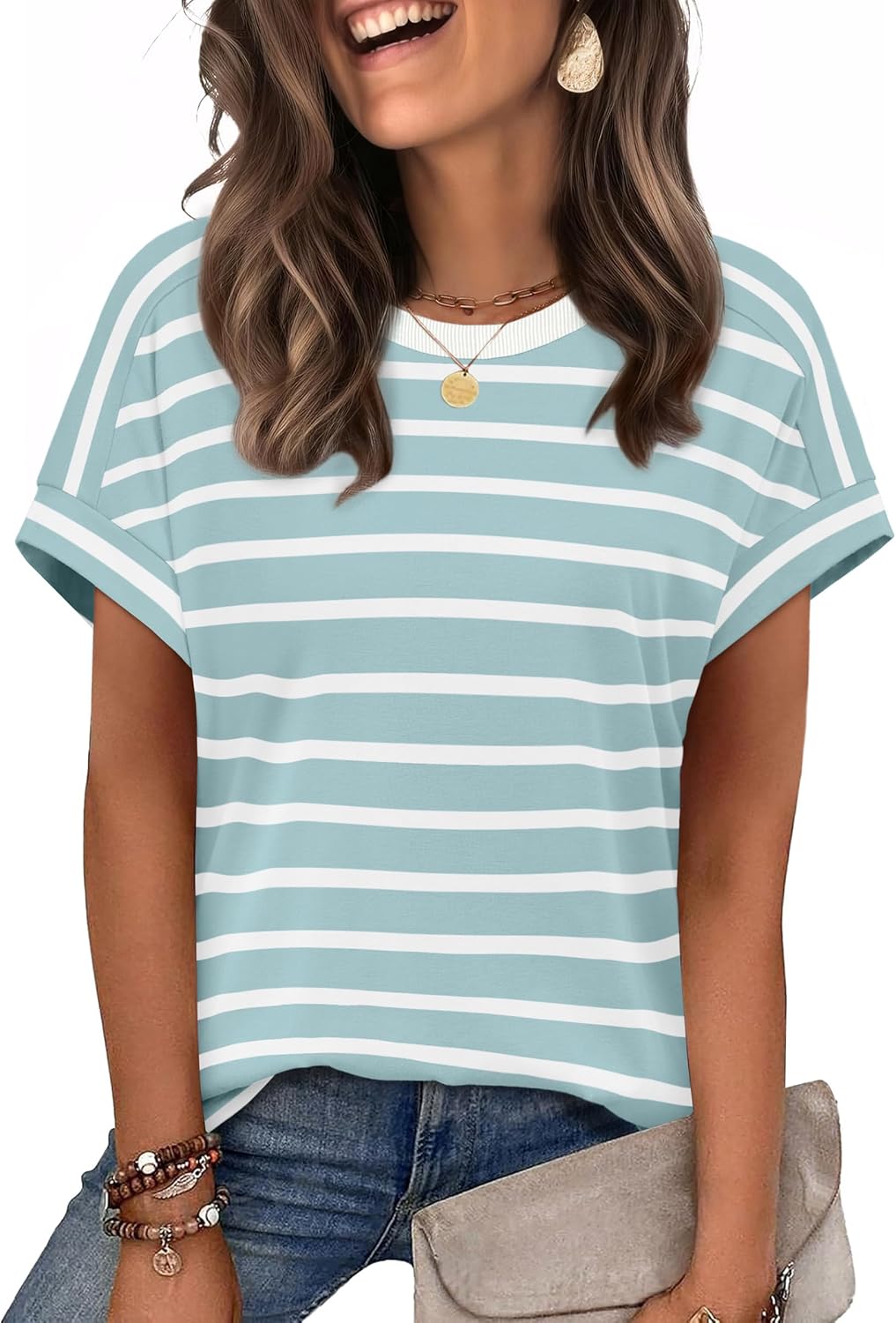 Marisol Women's Round Neckline Top – Cap Sleeves, Comfortable Fit & Flexible Fabric
