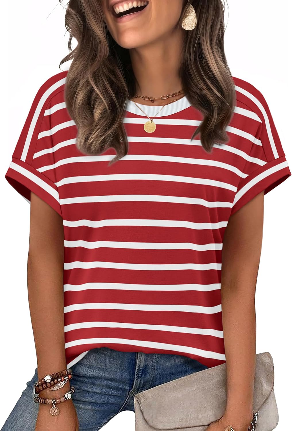 Marisol Women's Round Neckline Top – Cap Sleeves, Comfortable Fit & Flexible Fabric