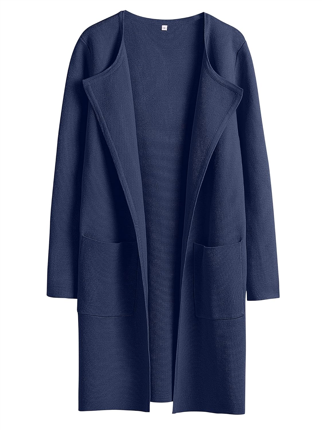 Giselle Women's Open-Front Knit Cardigan – Lapel Neck, Handy Pockets & Relaxed Layering Fit