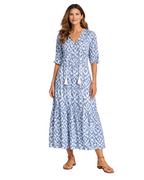 Petronella Women's Maxi Dress – Bohemian Chic, Lightweight Cotton & Summery Ibiza Style