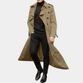 Leocadia Men's Trench Coat – Long Water-Resistant Coat with a Classic Cut & Refined Style
