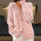 Nils Women's Cardigan – Gentle Cashmere Button-Front Sweater with Sophisticated Full-Length Sleeves