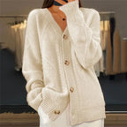Nils Women's Cardigan – Gentle Cashmere Button-Front Sweater with Sophisticated Full-Length Sleeves