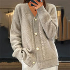 Nils Women's Cardigan – Gentle Cashmere Button-Front Sweater with Sophisticated Full-Length Sleeves