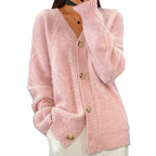 Nils Women's Cardigan – Gentle Cashmere Button-Front Sweater with Sophisticated Full-Length Sleeves
