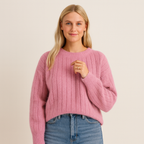 Jarethine Women's Cashmere Sweater – Gentle 100% Cashmere Knit in a Chic, Contemporary Style