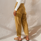 Esteban Women's Corduroy Pants – Cozy High-Rise Waist & Wide Legs for a Relaxed Look