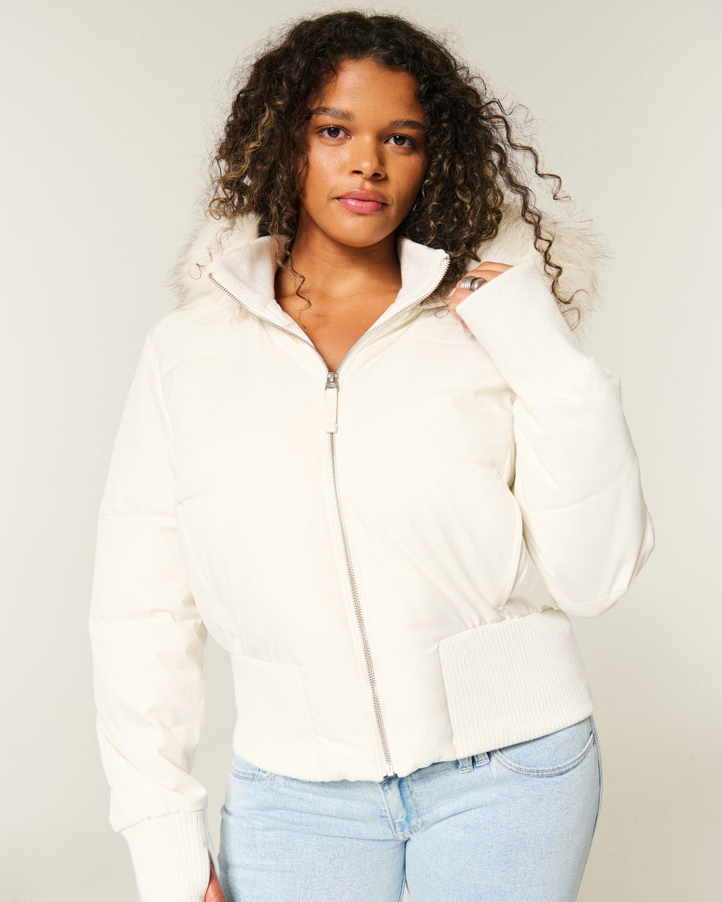 Ilaria Women's Winter Coat – Cozy Jacket with Removable Hood and Chic Fur-Trimmed Collar