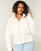 Ilaria Women's Winter Coat – Cozy Jacket with Removable Hood and Chic Fur-Trimmed Collar