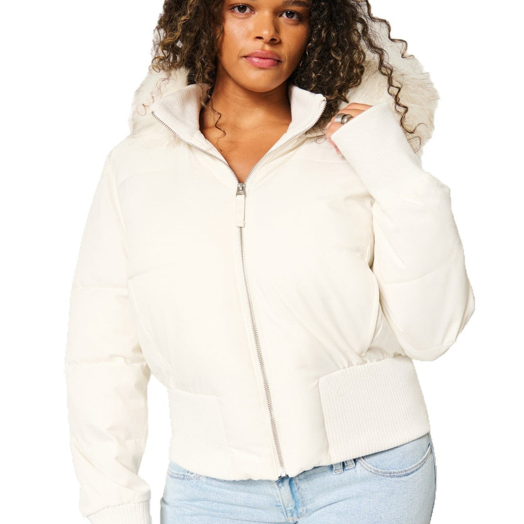 Ilaria Women's Winter Coat – Cozy Jacket with Removable Hood and Chic Fur-Trimmed Collar