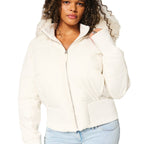 Ilaria Women's Winter Coat – Cozy Jacket with Removable Hood and Chic Fur-Trimmed Collar