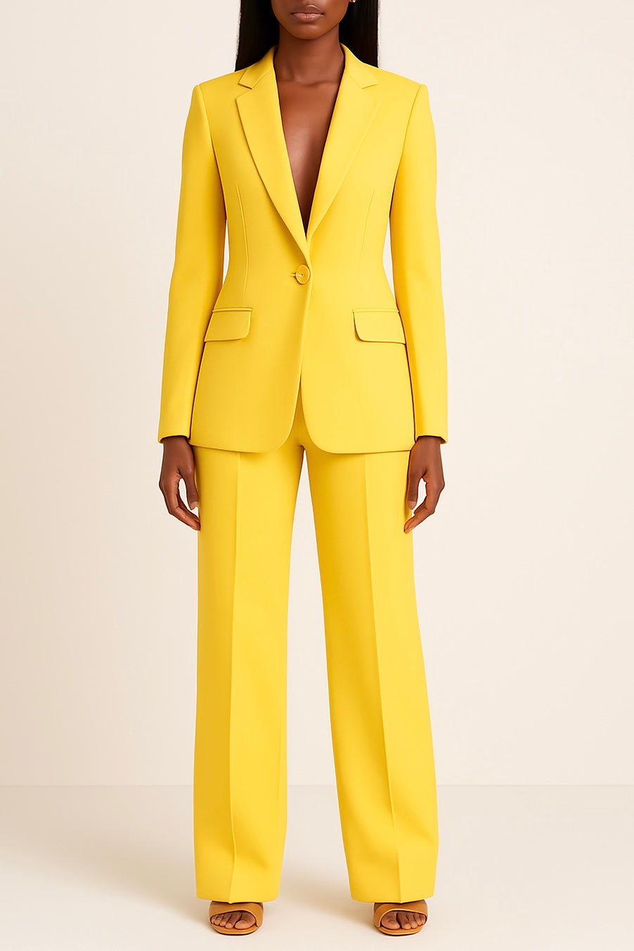 Siofra Women's Ensemble – Sophisticated Satin Pantsuit with a Comfortable Fit & Modern Style