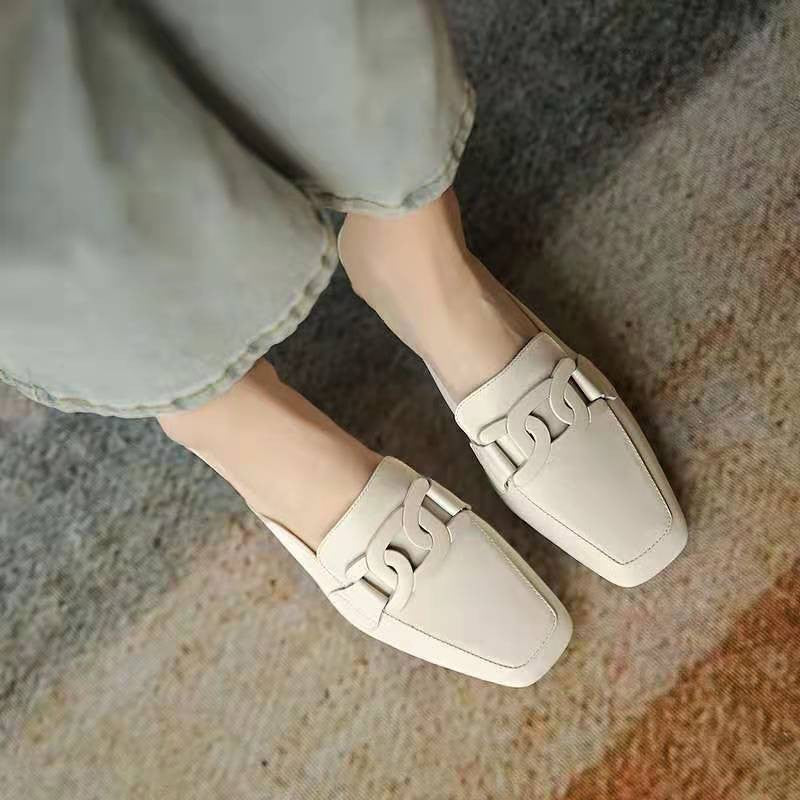 Elian Women's Mary Jane Loafers – Leather Shoes with a Chunky Heel for All-Day Comfort