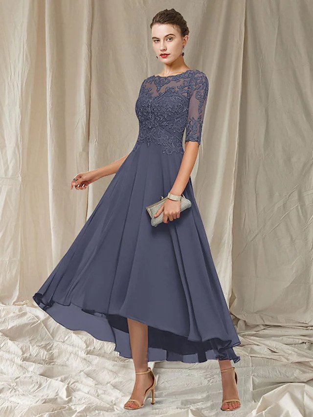 Hesper Women's Evening Gown – Refined Long Lace Dress with Flattering Fit for Festive Occasions