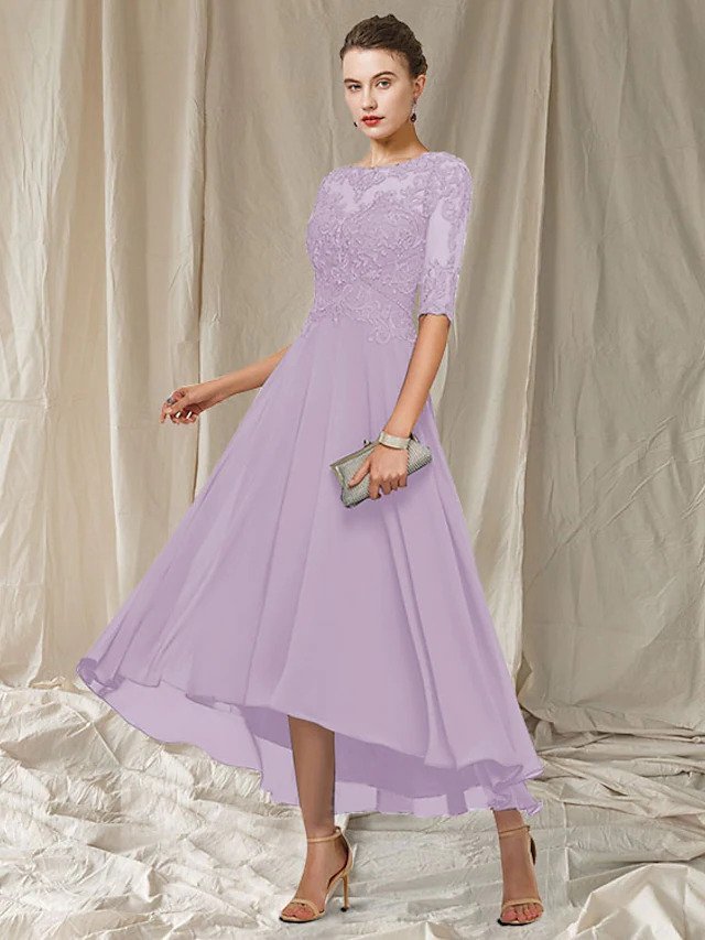 Hesper Women's Evening Gown – Refined Long Lace Dress with Flattering Fit for Festive Occasions