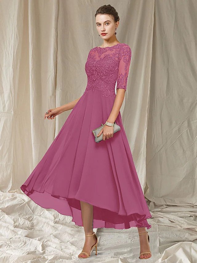 Hesper Women's Evening Gown – Refined Long Lace Dress with Flattering Fit for Festive Occasions