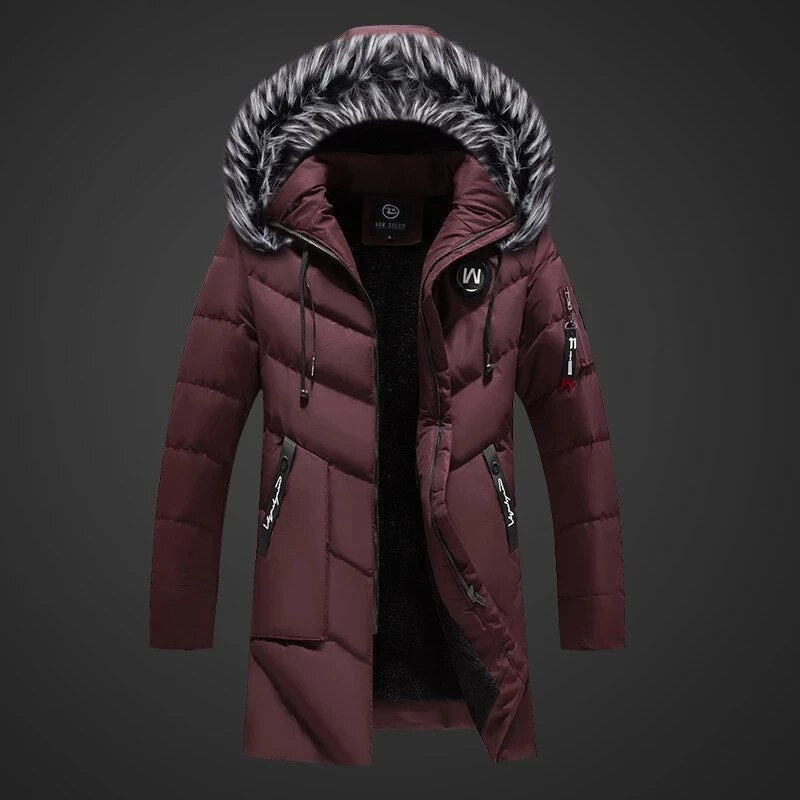 Una Men's Winter Coat – Cozy Insulation, Water-Repellent Fabric & Adjustable Hood
