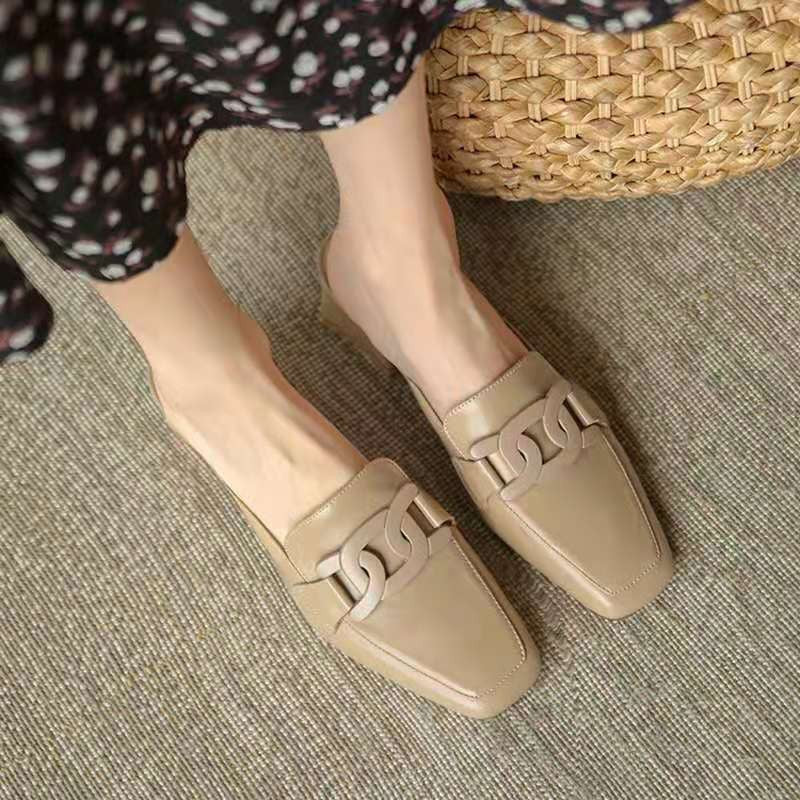Elian Women's Mary Jane Loafers – Leather Shoes with a Chunky Heel for All-Day Comfort