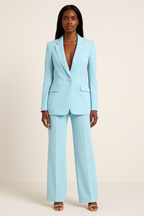 Siofra Women's Ensemble – Sophisticated Satin Pantsuit with a Comfortable Fit & Modern Style