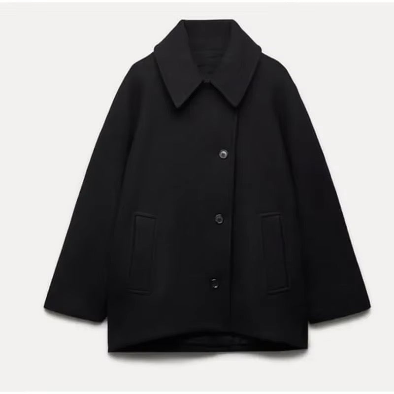 Freyja Women's Coat – Refined, Cozy Oversized Wool Coat for Winter