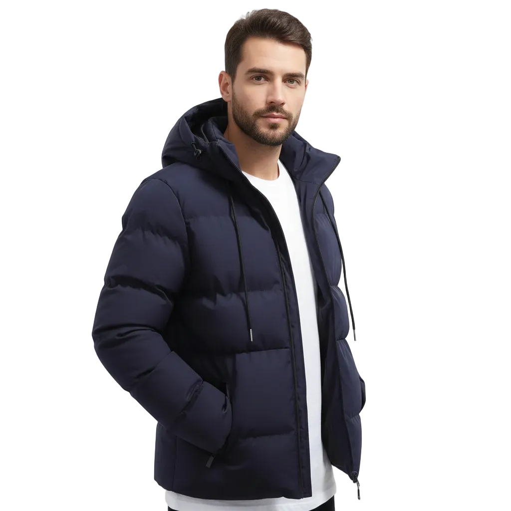 Constantina Men's Waterproof Winter Parka – Quilted Puffer Design, Hood & Maximum Warmth