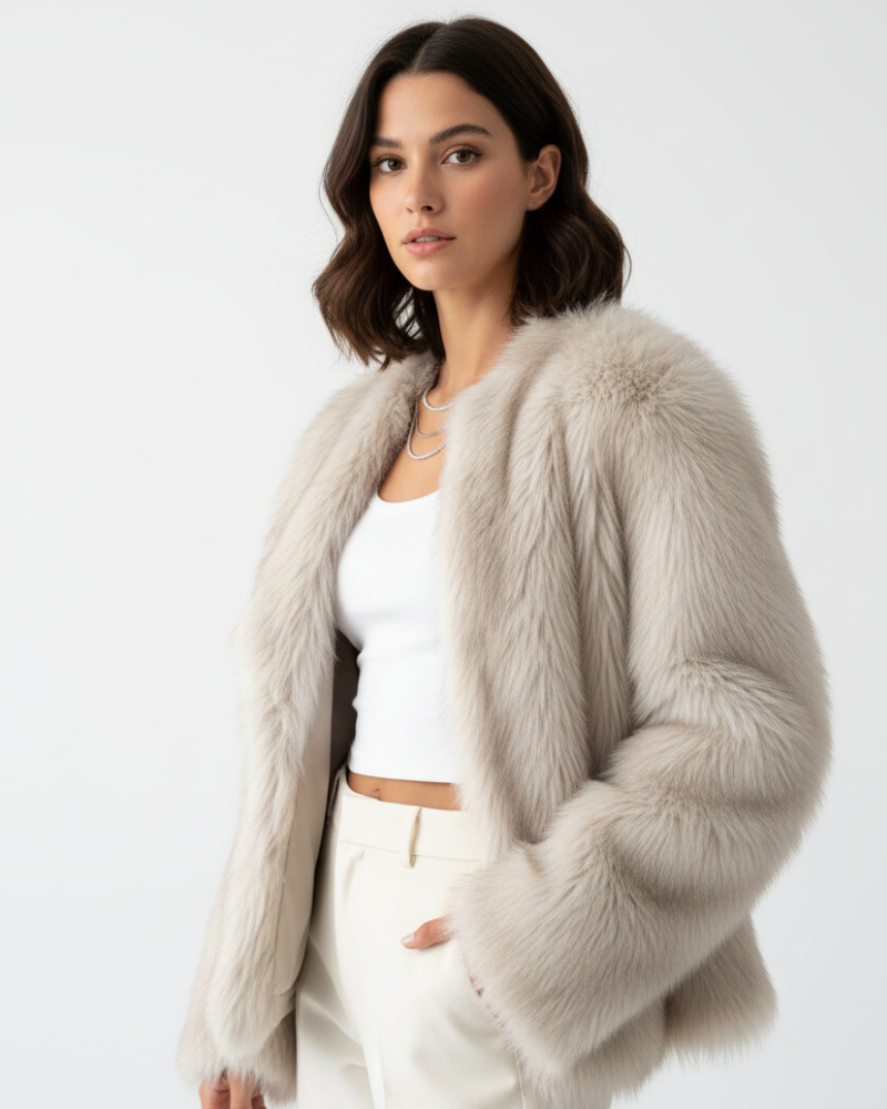 Quendolyn Faux-Fur Coat for Women – Gentle & Insulating Winter Jacket with Relaxed, Sophisticated Fit