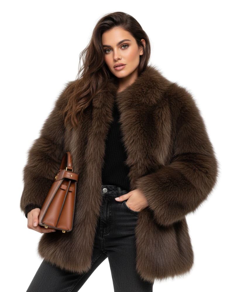 Quendolyn Faux-Fur Coat for Women – Gentle & Insulating Winter Jacket with Relaxed, Sophisticated Fit