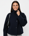 Orsolya Cropped Jacket for Women – Chic Coat with Stand-Up Collar & Flattering Silhouette