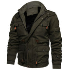 Theodric Men's Military Jacket – Waterproof Coat with Fleece Lining & Adjustable Waist