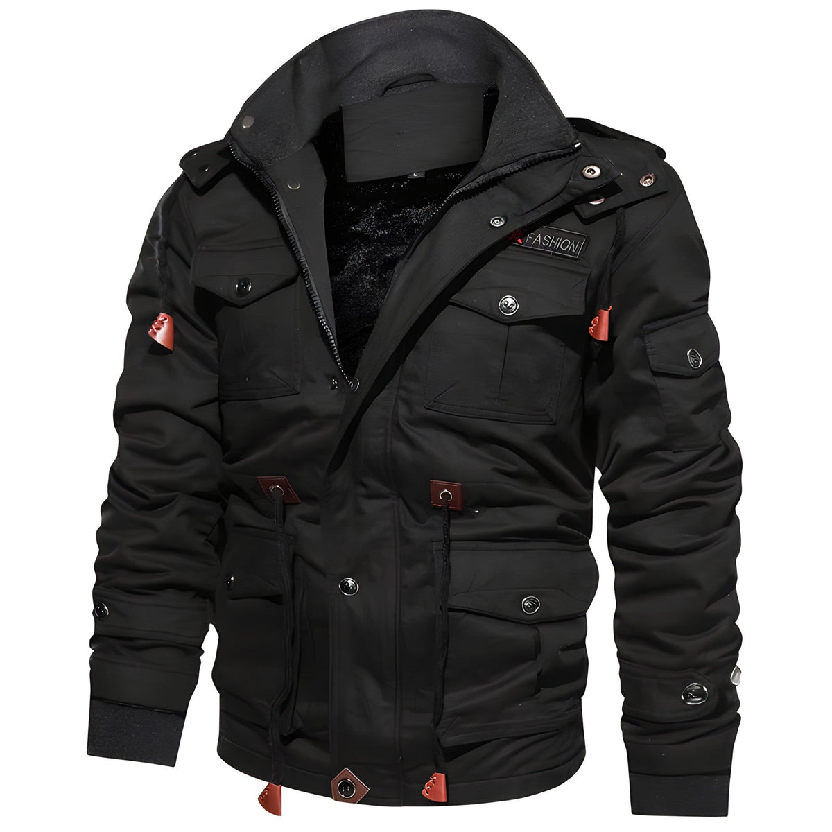 Theodric Men's Military Jacket – Waterproof Coat with Fleece Lining & Adjustable Waist