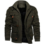 Theodric Men's Military Jacket – Waterproof Coat with Fleece Lining & Adjustable Waist