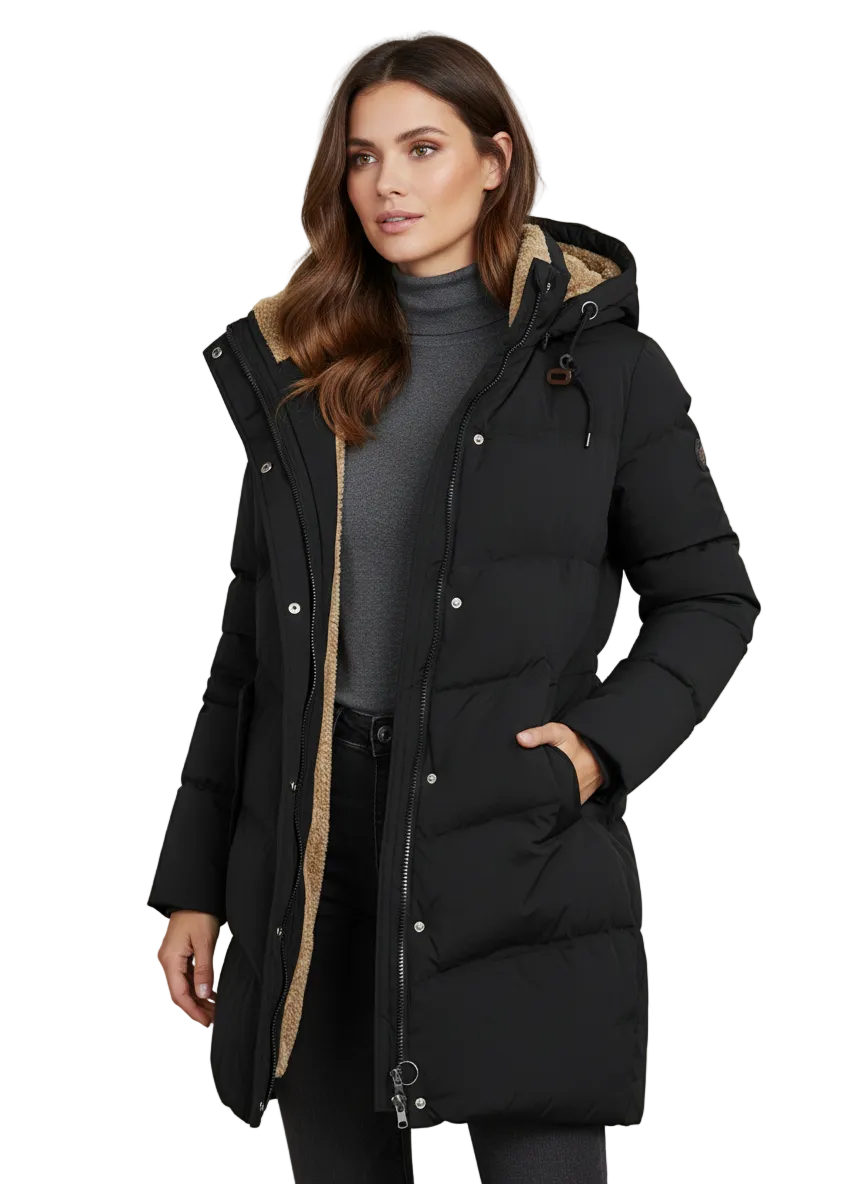 Sabelle Long With Hood Coat for Women – Sophisticated Winter Jacket with a Cozy Fit