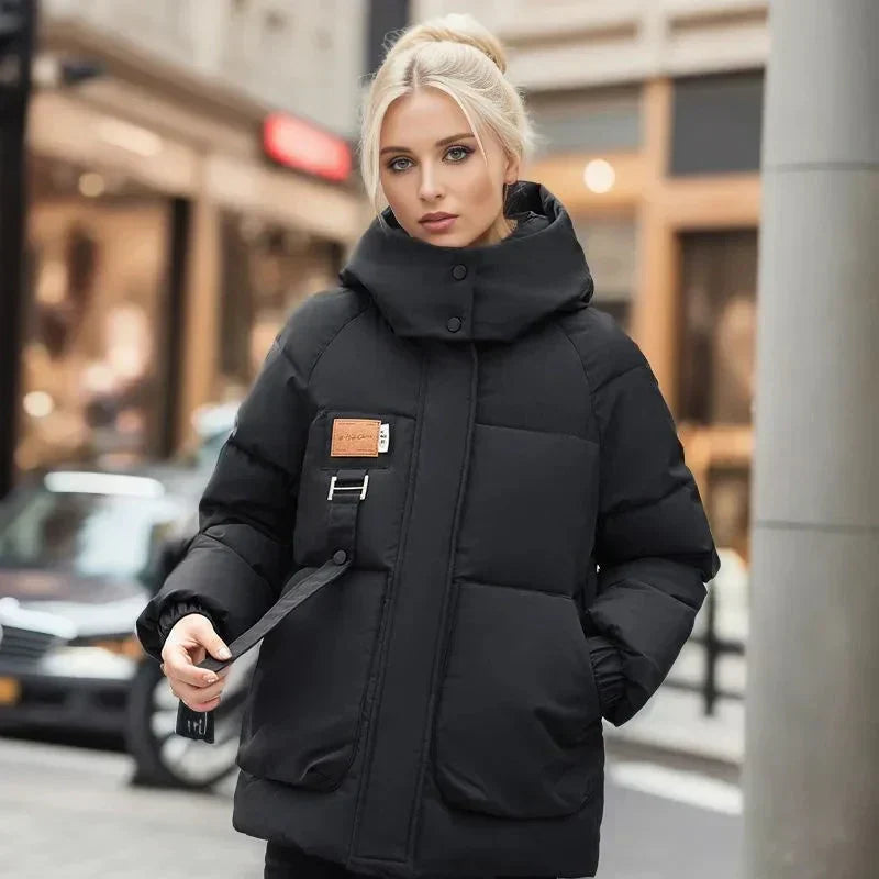 Endymion Women's Waterproof Puffer Coat – Cozy Winter Jacket with Hood and Relaxed Loose Silhouette