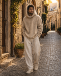 Keziah Men's With Hood Sweater – Relaxed Silhouette, Gentle Textured Knit & Ribbed Detailing