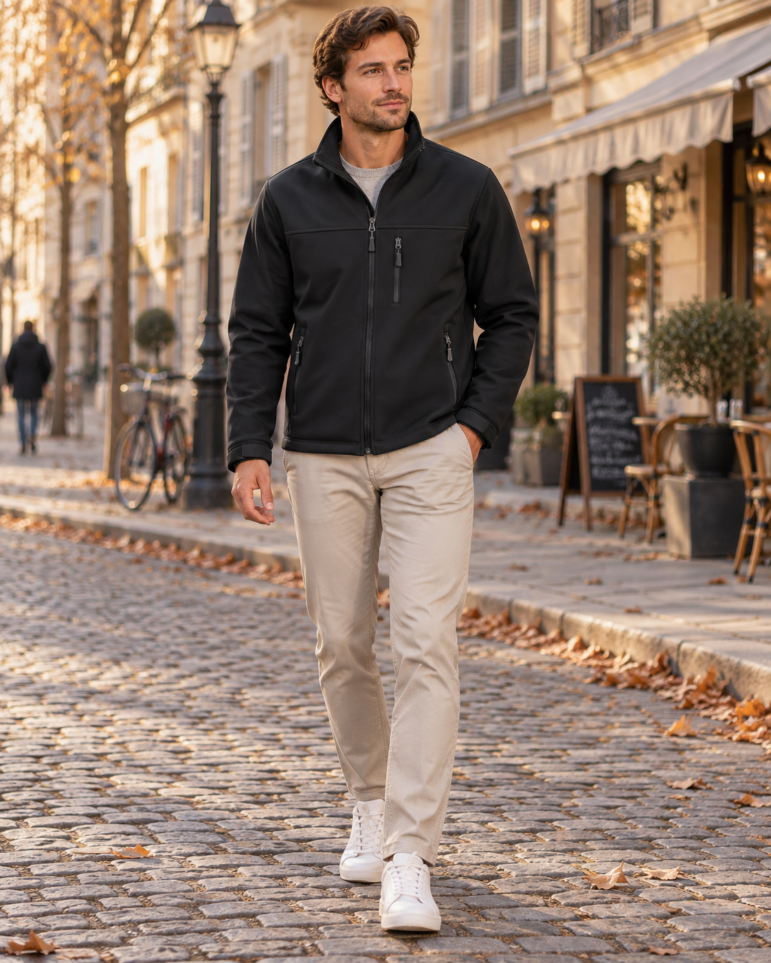 Corvin Men's Waterproof Softshell Jacket – Fleece-Lined Interior, 4-Way Stretch & 4 Handy Pockets