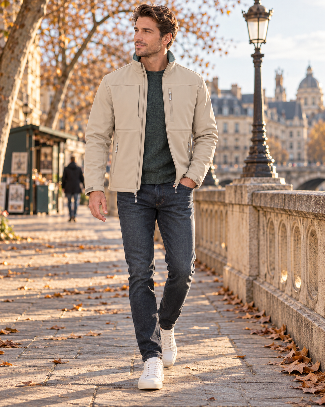 Alessio Men's Waterproof Softshell Jacket – Fleece-Lined Interior, 7 Handy Pockets & Drawcord Hem