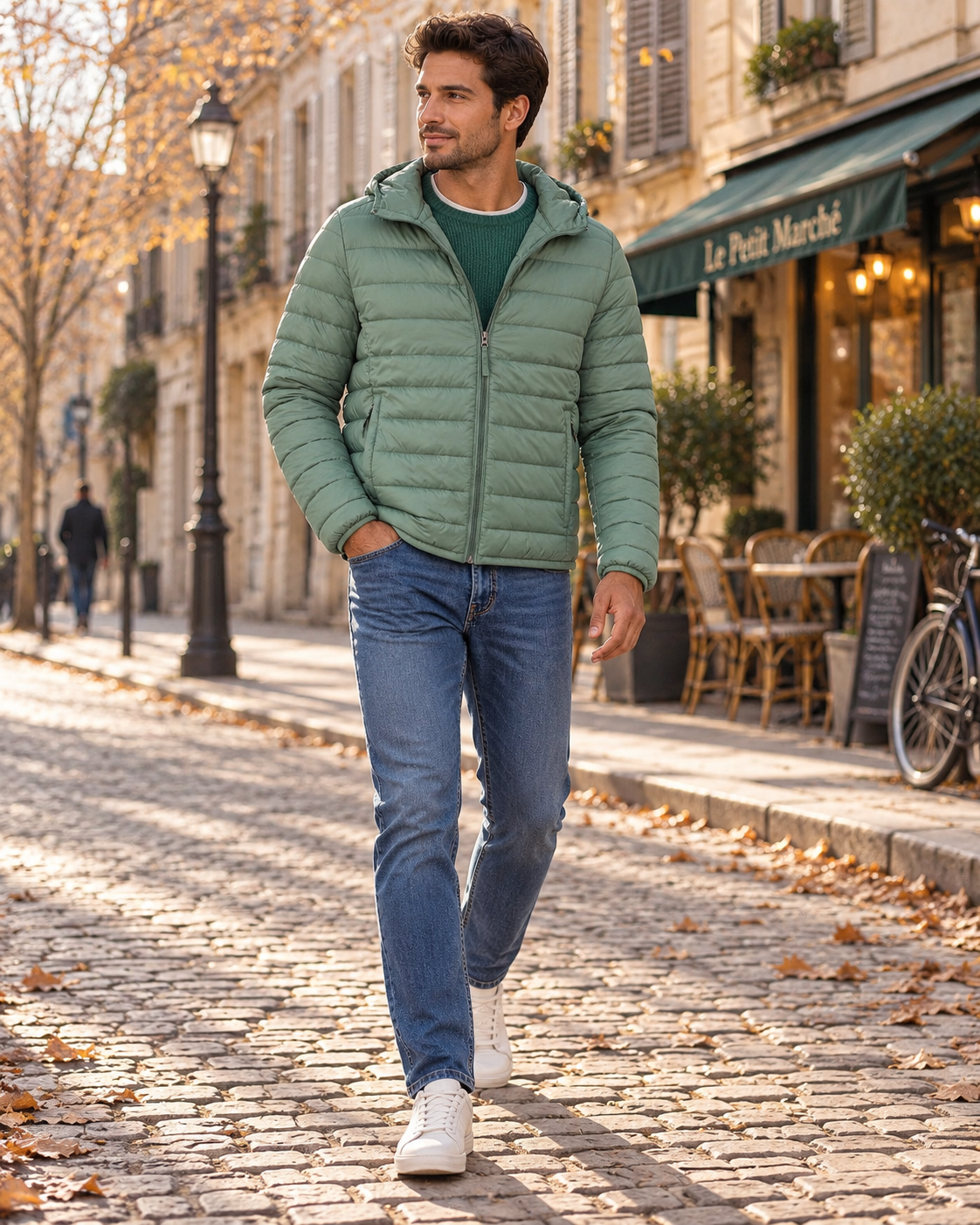 Edward Men's Packable Puffer Jacket – Hooded, Full Zip & Zipped Pockets