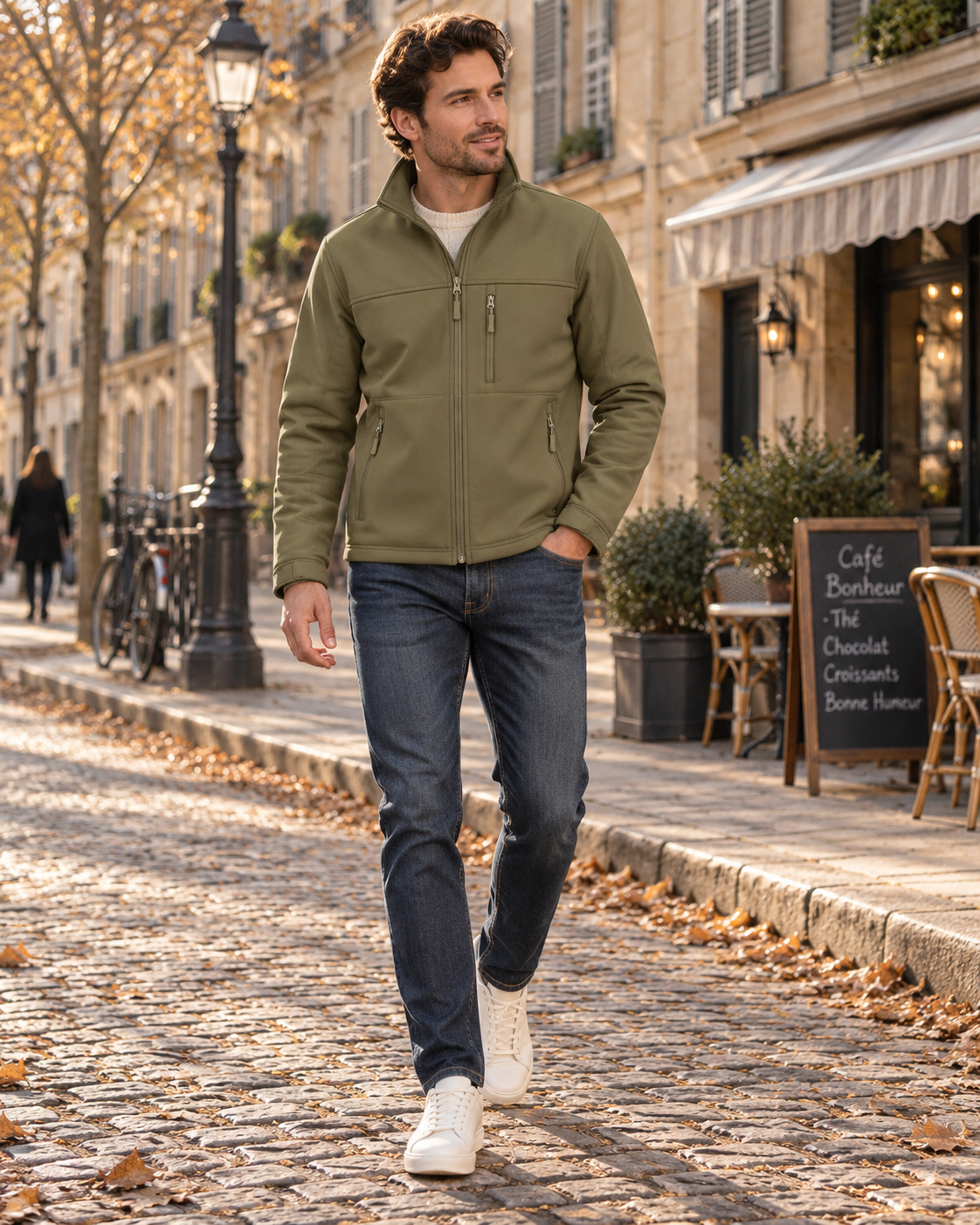 Corvin Men's Waterproof Softshell Jacket – Fleece-Lined Interior, 4-Way Stretch & 4 Handy Pockets