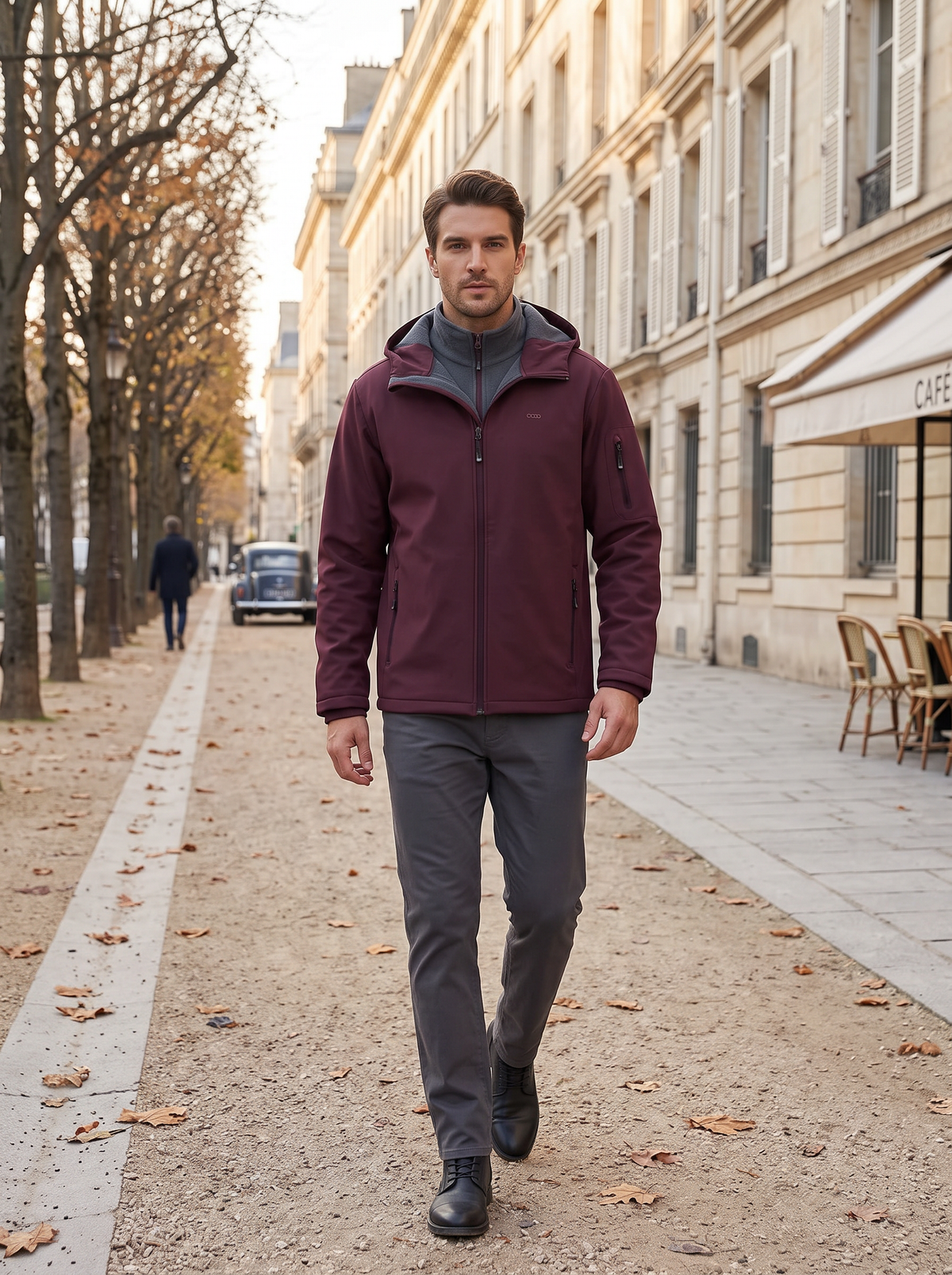 Michael Men's Waterproof Softshell Jacket – Fleece Lined, Hooded & 5 Pockets