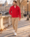 Jacob Men's Polar Fleece Jacket – Full Zip, Mock Neck & Zipped Pockets