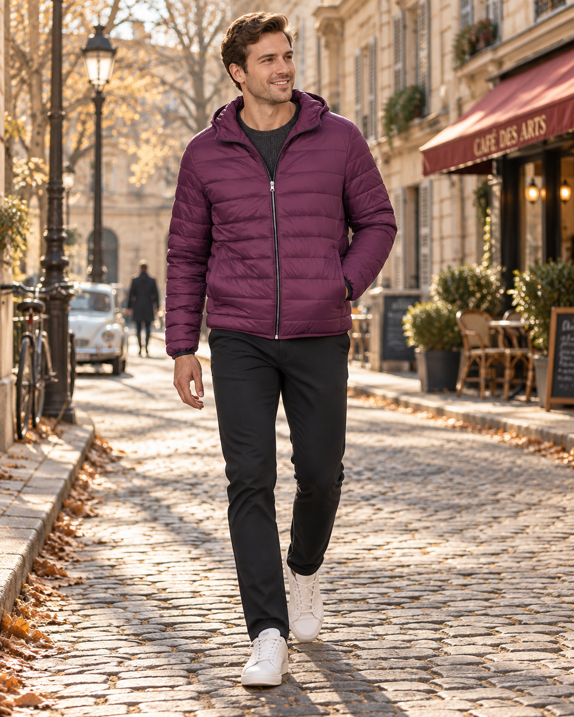 Edward Men's Packable Puffer Jacket – Hooded, Full Zip & Zipped Pockets