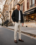 Alfred Men's Cotton Harrington Jacket – Full Zip, Plaid Lining & 3 Pockets