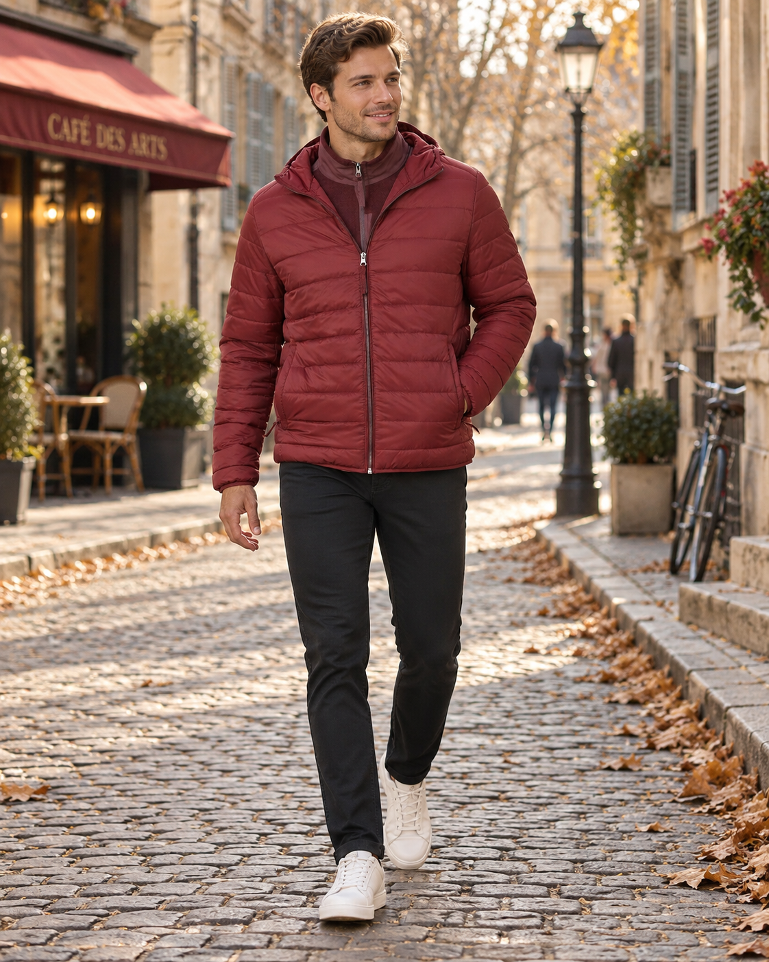 Edward Men's Packable Puffer Jacket – Hooded, Full Zip & Zipped Pockets