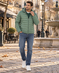 Robert Men's Packable Puffer Jacket – Hooded, Full Zip & Zipped Pockets