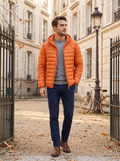 Quintus Women's Puffer Jacket – With Hood, Full-Length Zipper, Nylon Shell & Zippered Pockets