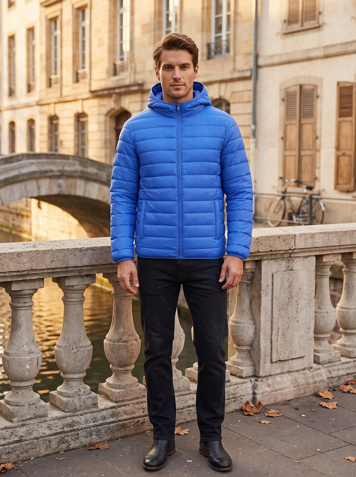 Quintus Women's Puffer Jacket – With Hood, Full-Length Zipper, Nylon Shell & Zippered Pockets