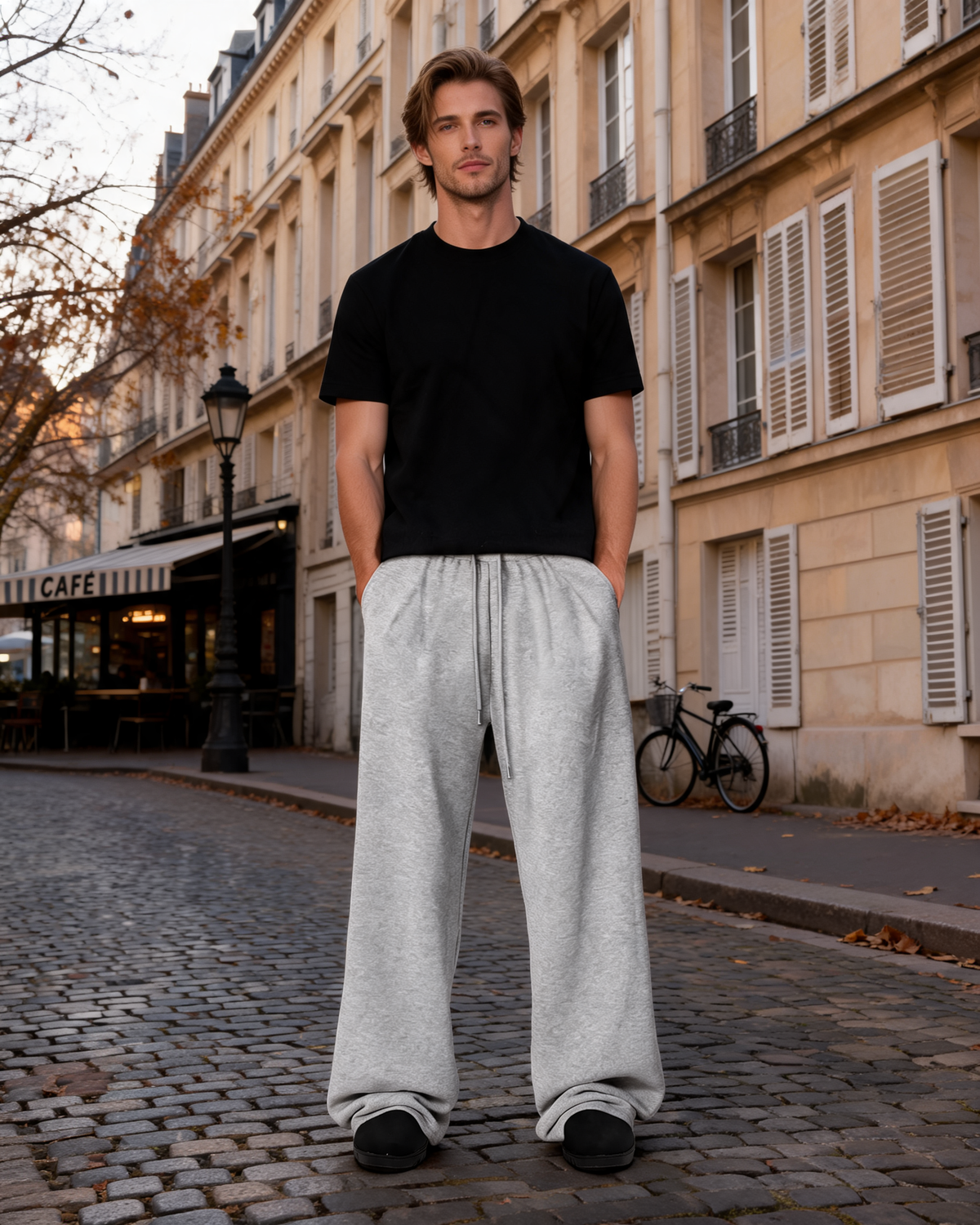 Christopher Men's Baggy Sweatpants – Wide Leg, Drawstring Waist & Side Pockets