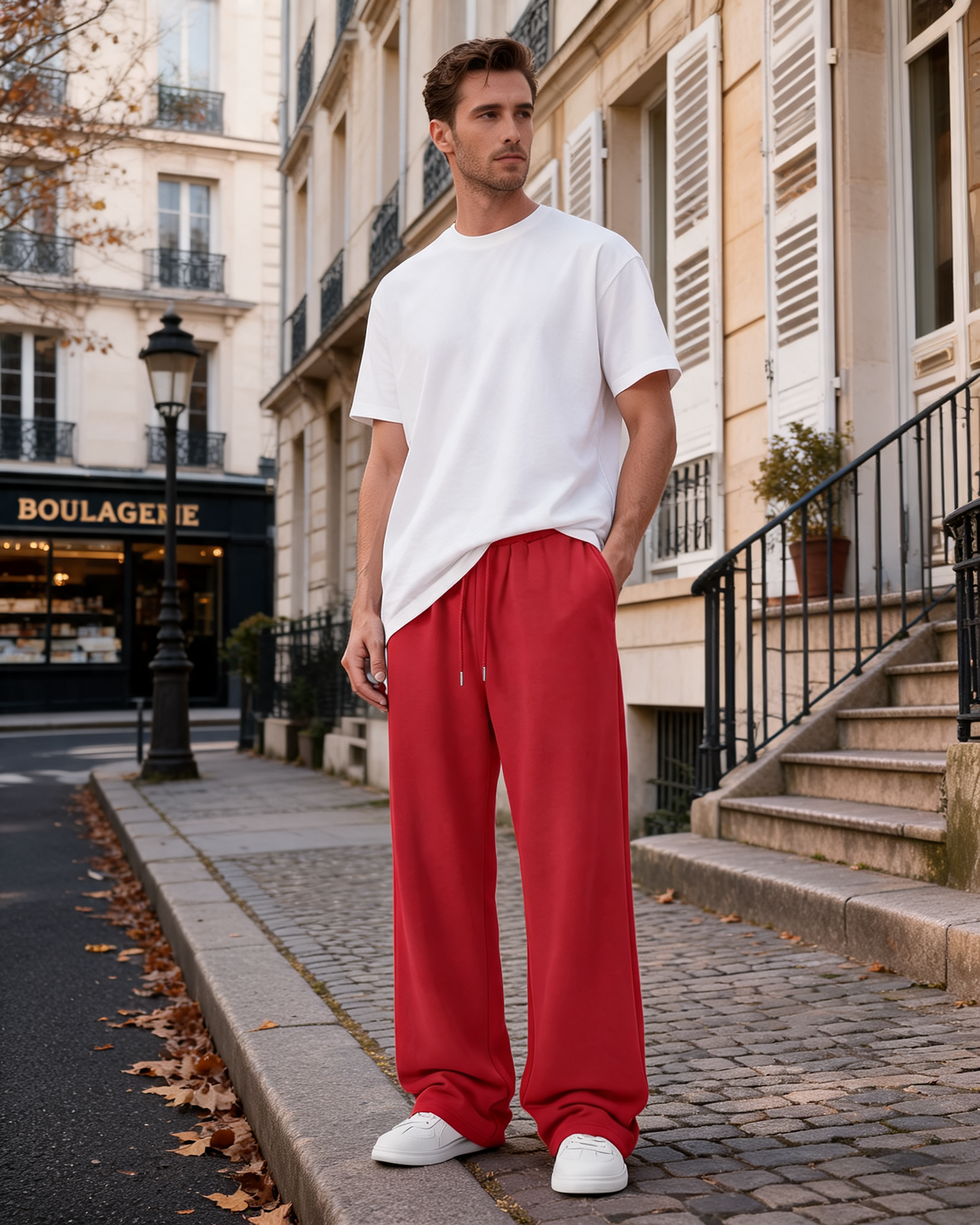 Christopher Men's Baggy Sweatpants – Wide Leg, Drawstring Waist & Side Pockets