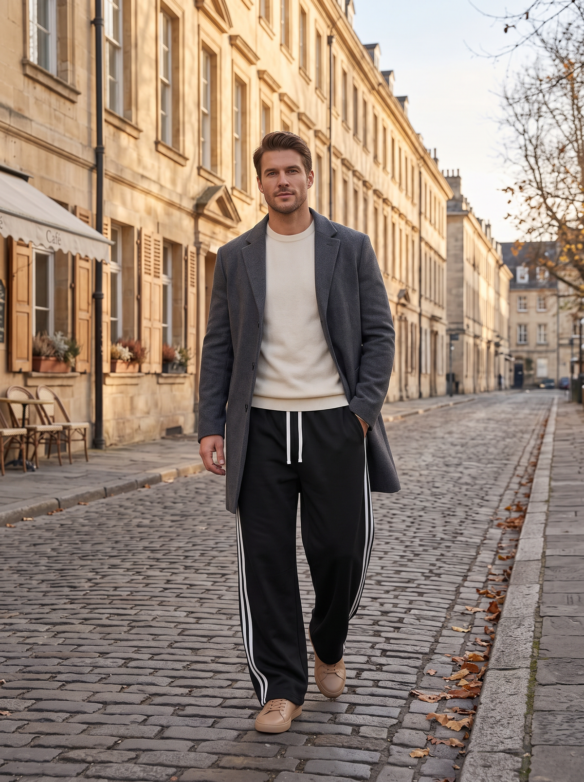 Cameron Men's Baggy Sweatpants – Wide Leg, Drawstring Waist & Side Pockets